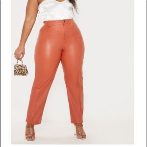 Plus Rust Faux Leather Pants SOLD‼️